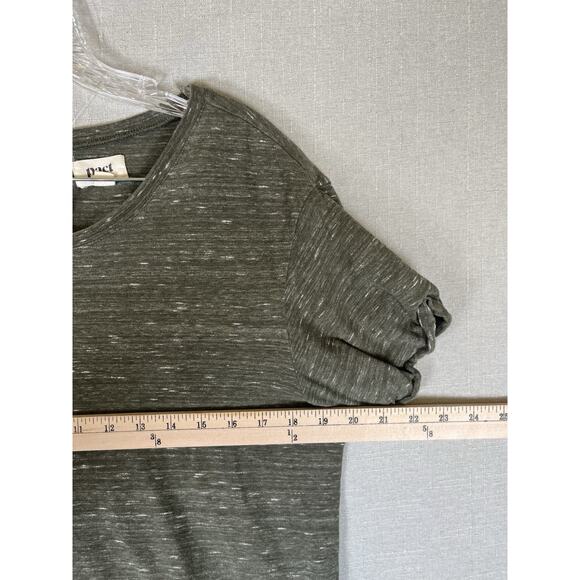 Pact Women’s T-shirt Dress Olive Green Knee Length Organic Cotton Size L Pockets - Picture 6 of 10